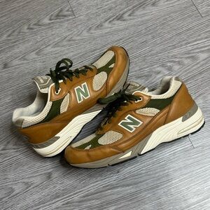 ALD x New Balance 991 Tan / Brown Leather Made In England Sz 11 Aime Leon Dore
